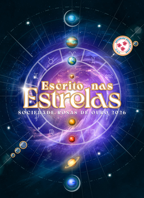 Logo Enredo 2026 - Escrito nas Estrelas - Rosas de Ouro